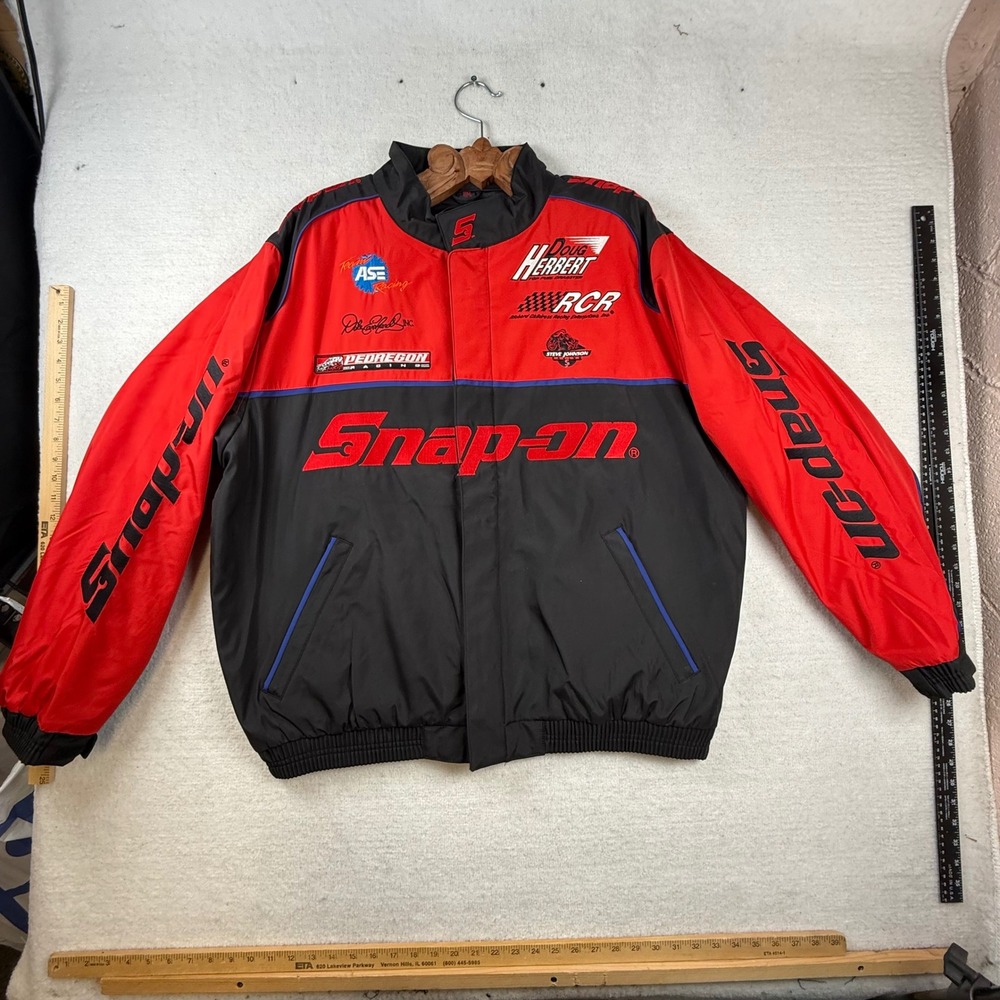 Snap-on Racing Jacket Mens XL Deadstock Doug Herbert RCR ASE Embroidered Bomber